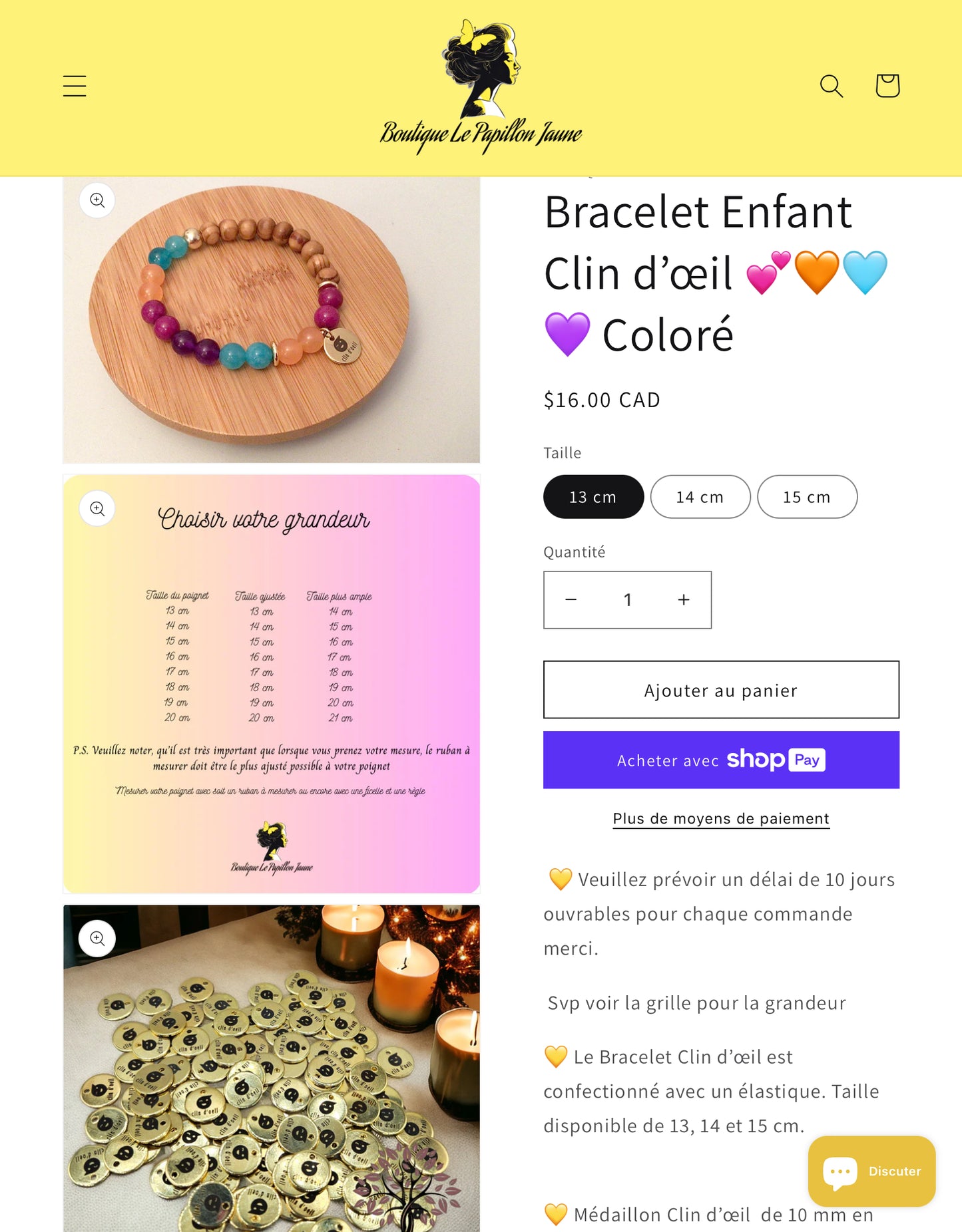 Bracelet Enfant Clin d’œil 💕🧡🩵💜 Coloré