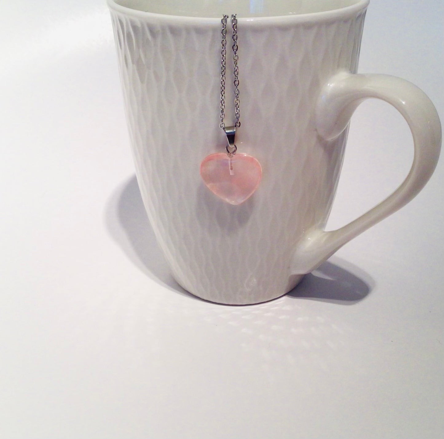 Collier Cœur Quartz Rose 💖