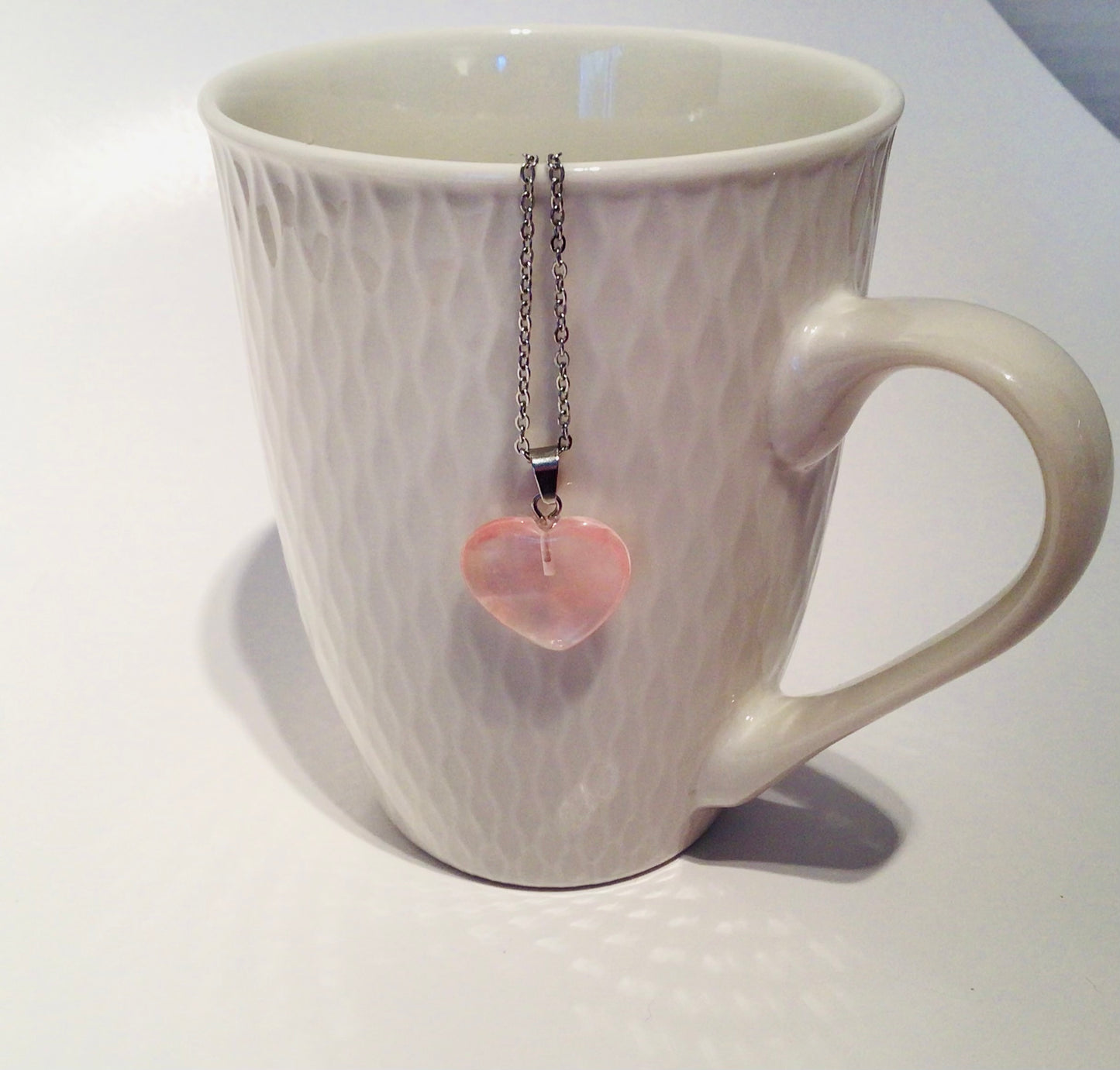 Collier Cœur Quartz Rose 💖