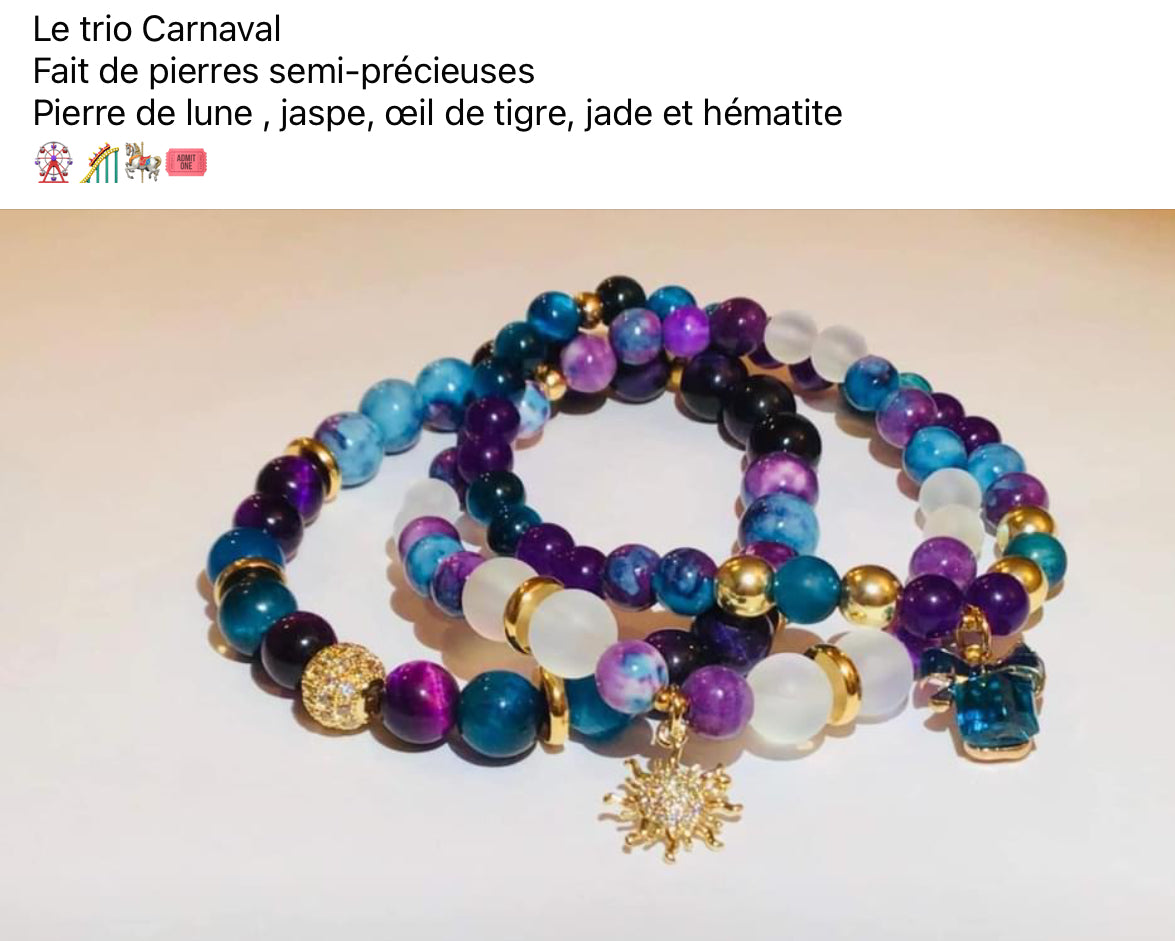 Bracelets Le trio Carnaval 🎟️🎡🎢đźŽ