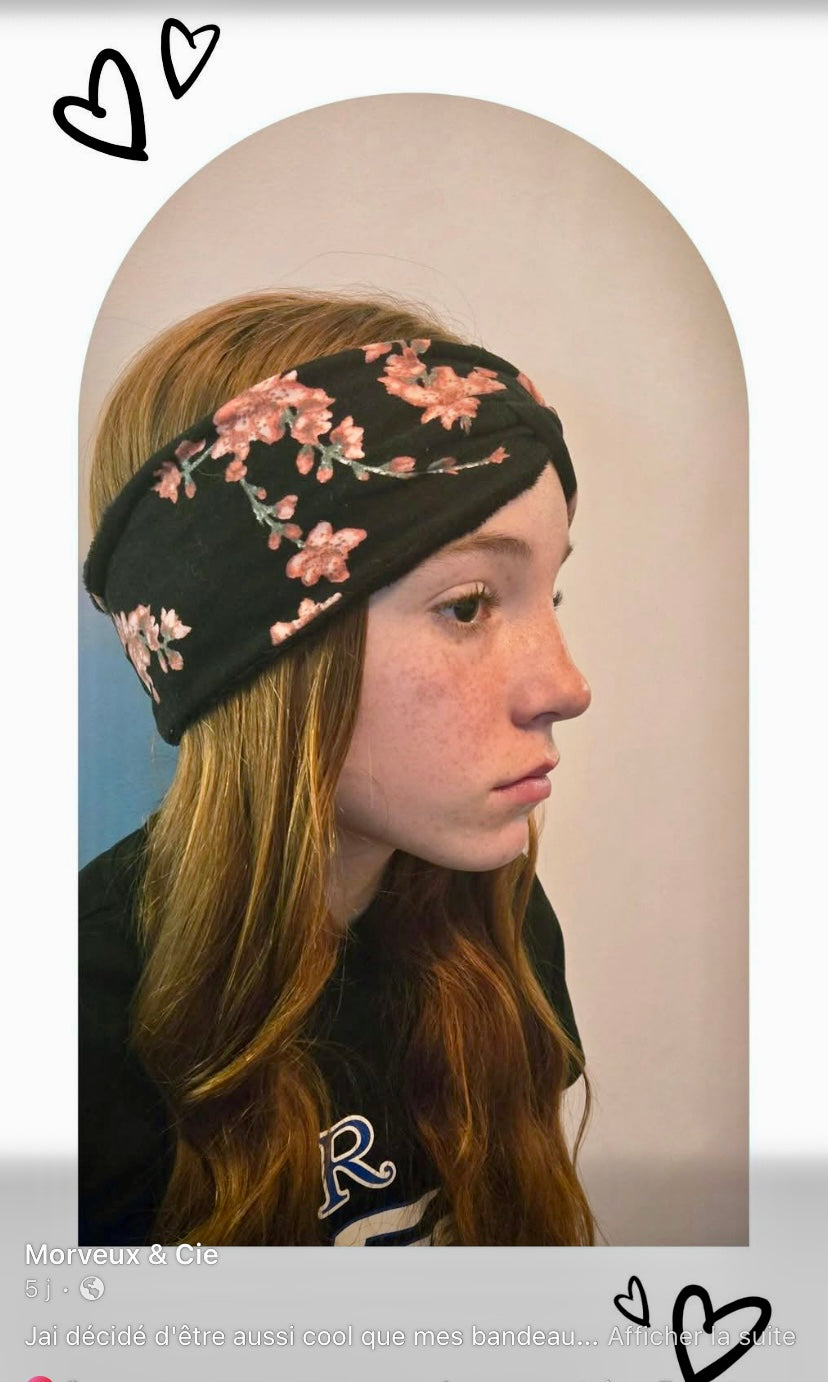 Bandeau Fleuri Cool 💕🖤