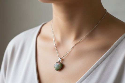 Collier Coeur d’Unakite