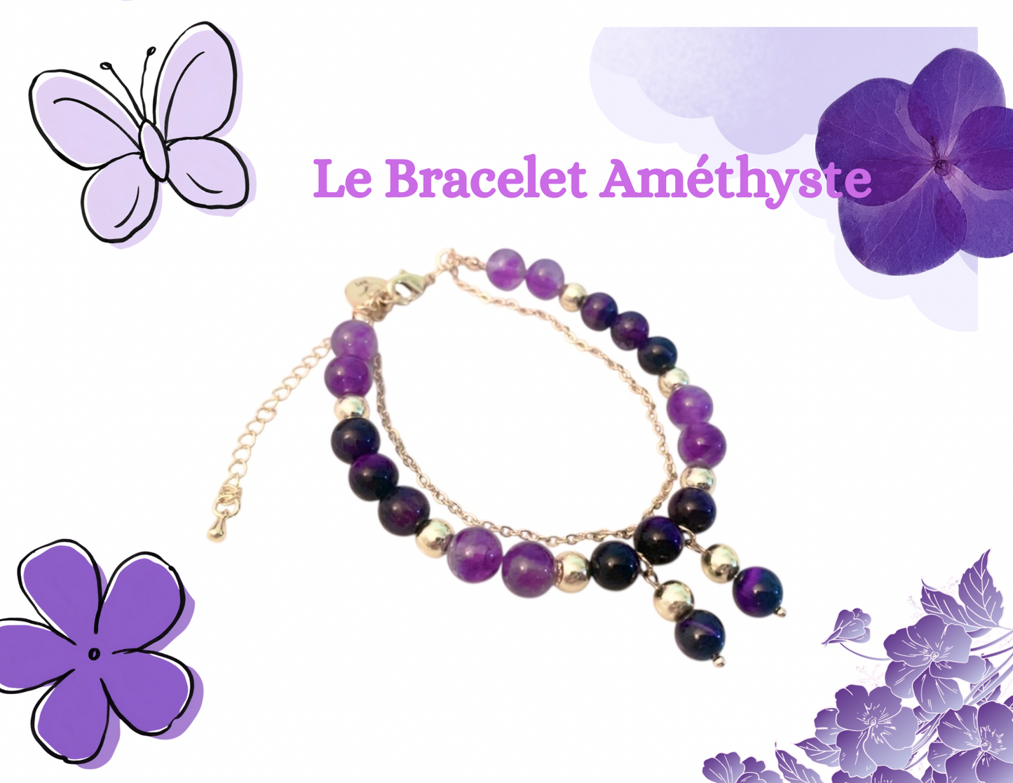 Bracelet Améthyste 💜