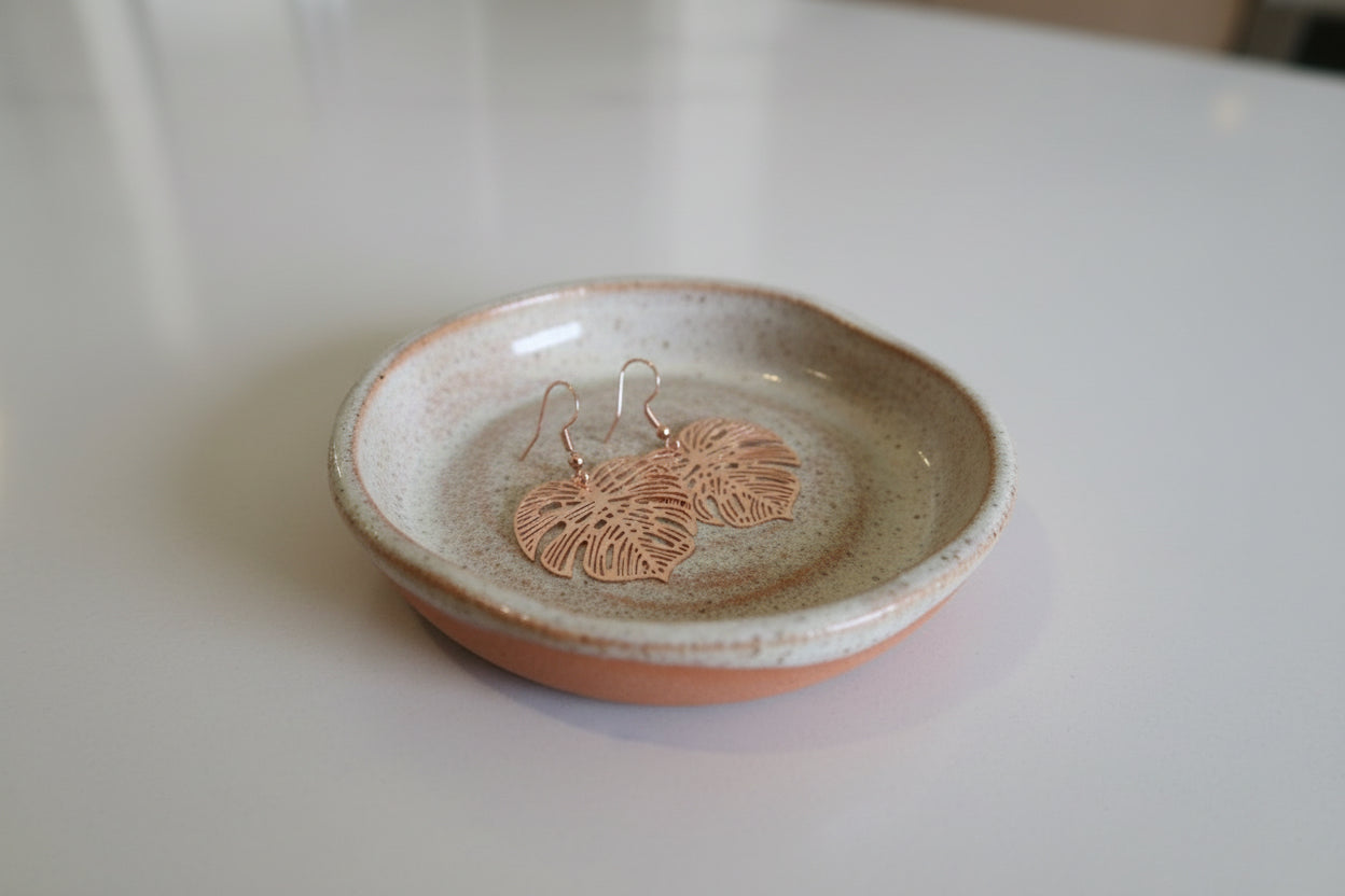 Boucles d’oreilles Monstera Rose Gold