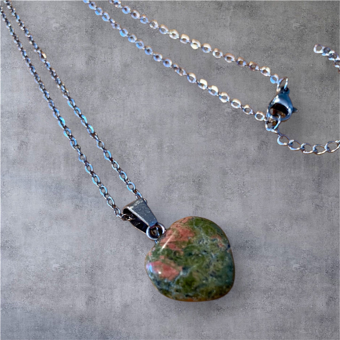 Collier Coeur d’Unakite