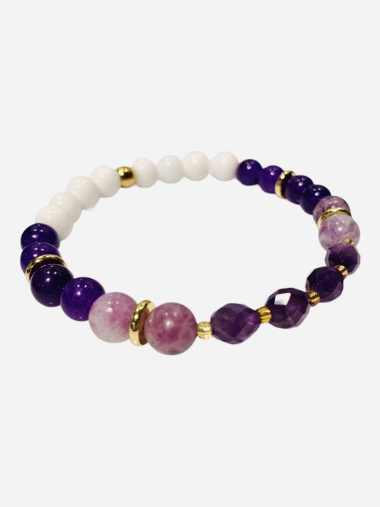 Bracelet 💜 Diamant Mauve