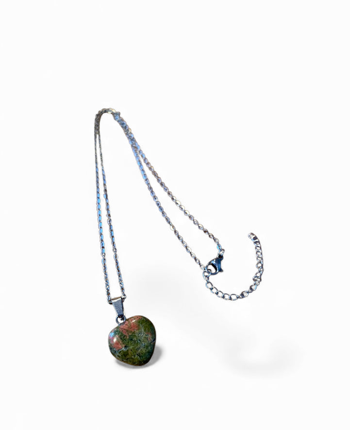 Collier Coeur d’Unakite