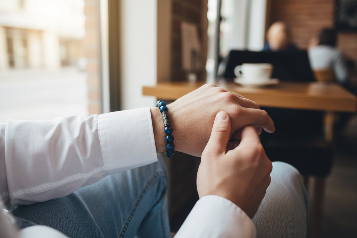 Bracelet Œil de tigre Bleu