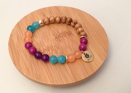 Bracelet Adulte Clin d’œil 💕🧡🩵💜 Coloré