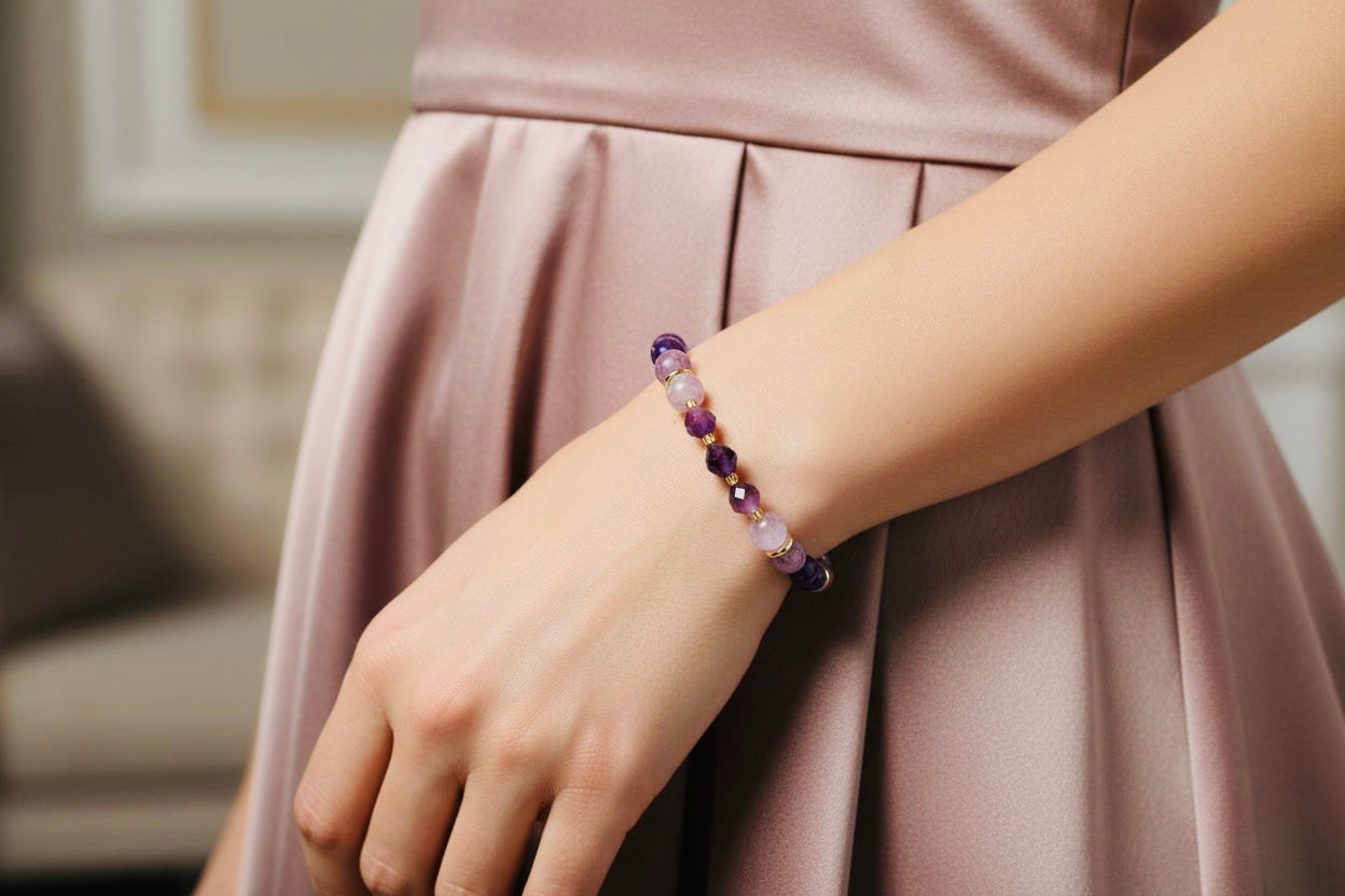 Bracelet 💜 Diamant Mauve
