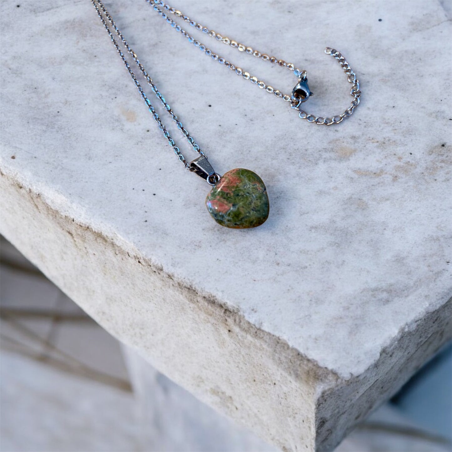 Collier Coeur d’Unakite