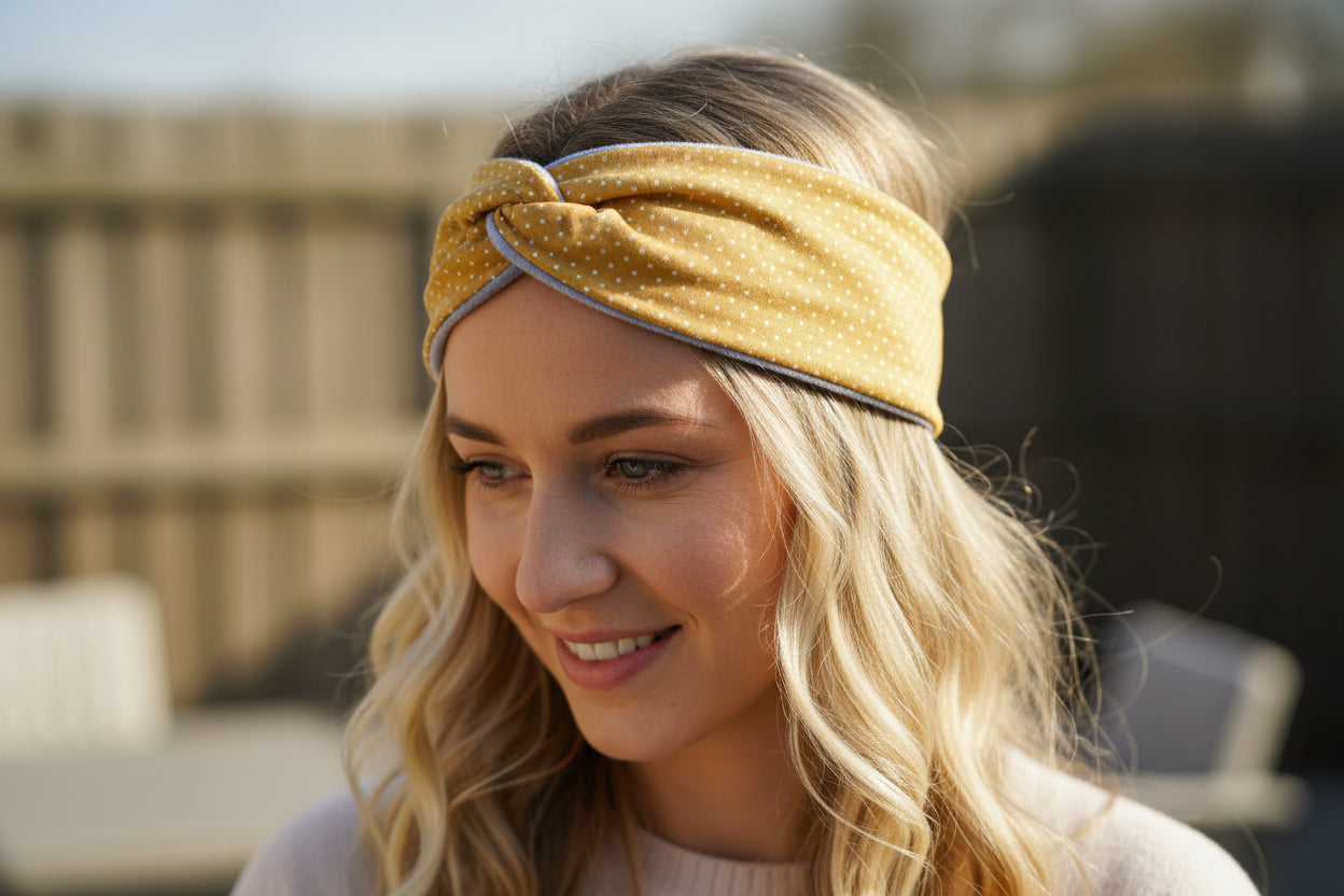 Bandeau Agathe à petits pois