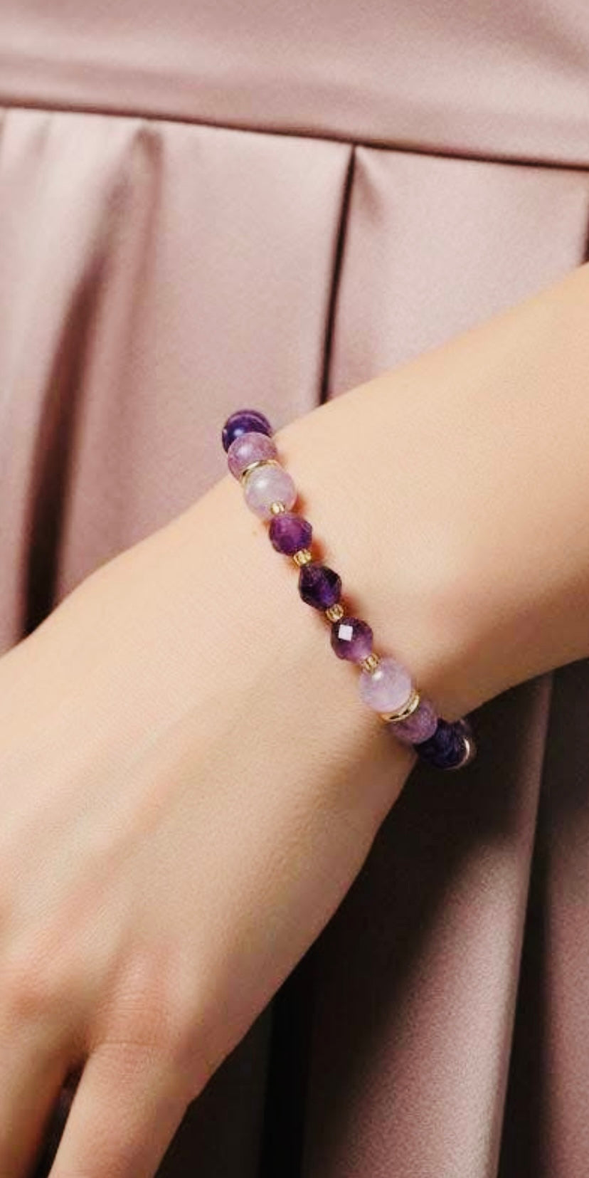 Bracelet 💜 Diamant Mauve