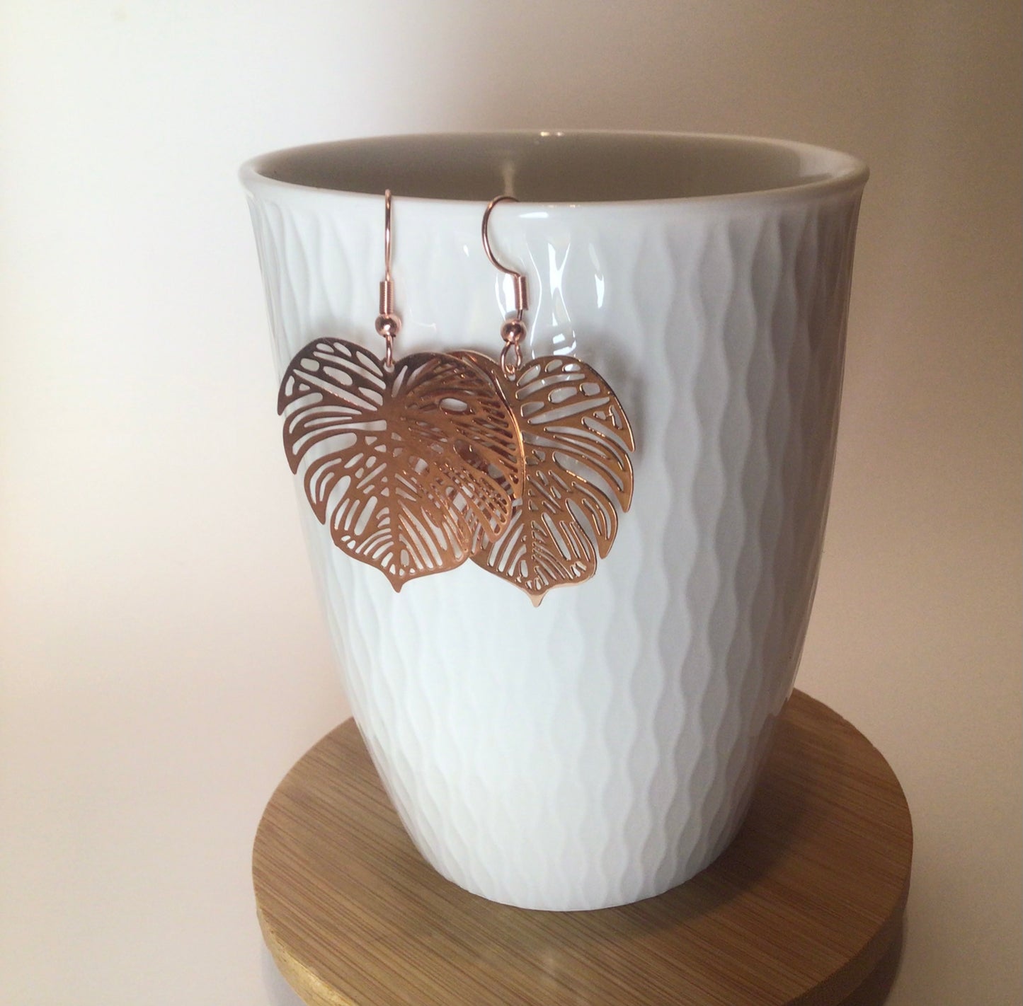 Boucles d’oreilles Monstera Rose Gold